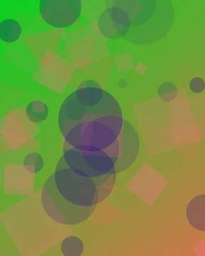 Abstract geometric pattern with colorful overlapping circles and squares on.. Illustrazione stock