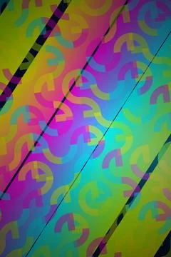 Abstract Geometric Pattern Colorful Overlay Stock Illustration
