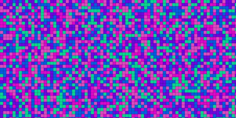 Abstract geometric pattern with colorful pixel blocks Stock Illustration