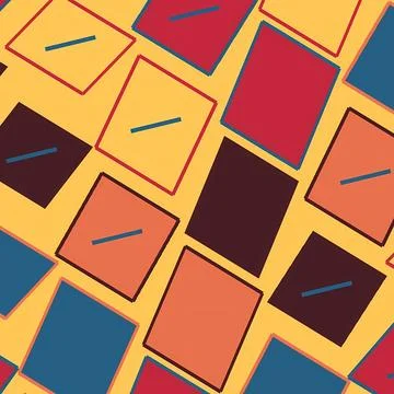 Abstract Geometric Pattern with Colorful Rectangles and Lines Stock Illustration
