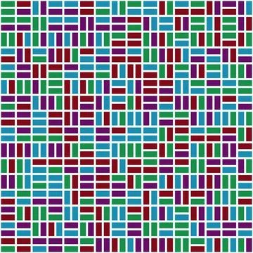Abstract geometric pattern with colorful rectangular blocks on white backgrou Stock Illustration
