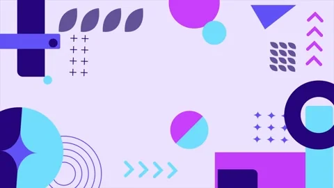 Abstract geometric pattern with colorful shapes and modern lines seamless 4k Stock Footage 293265830