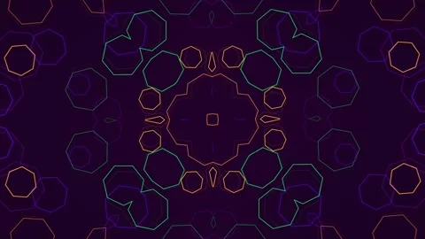 Abstract geometric pattern with colorful shapes on a dark background Stock Footage 329951658