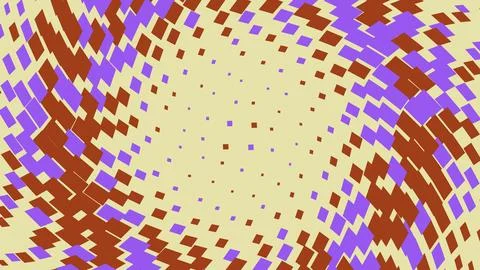 Abstract geometric pattern with colorful squares and swirl イラスト素材