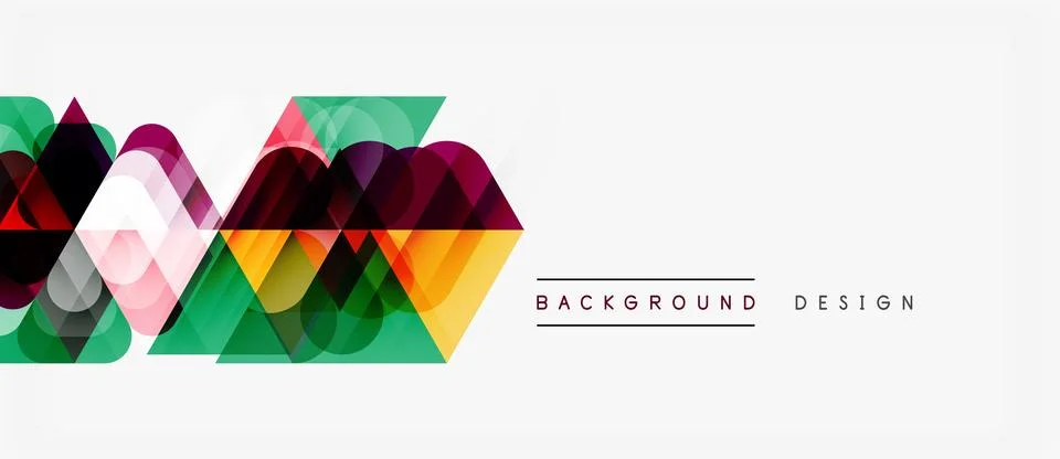 Abstract geometric pattern. Colorful triangles overlap creating modern design 스톡 일러스트
