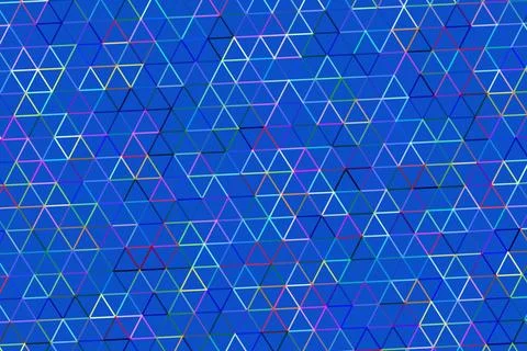 Abstract geometric pattern with colorful triangles on blue background 스톡 일러스트