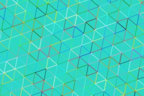 Abstract geometric pattern with colorful triangles and lines Stock Illustration