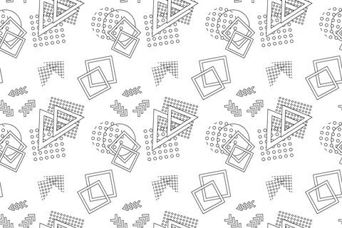 Abstract Geometric Pattern for Coloring Stock Illustration