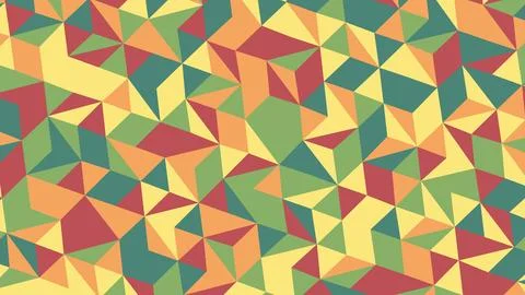 Abstract geometric pattern composed of multicolored triangles in yellow green Иллюстрация