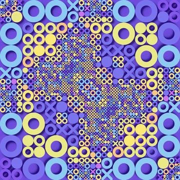 Abstract geometric pattern composed of a series of X's and O's 스톡 일러스트