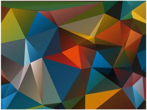 Abstract geometric pattern composed of triangular polygons Illustrazione stock