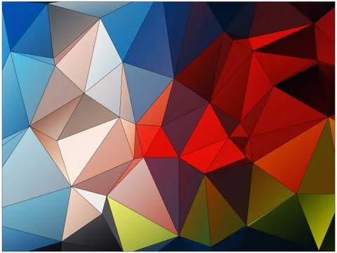 Abstract geometric pattern composed of triangular polygons イラスト素材