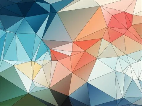 Abstract geometric pattern composed of triangular polygons Stock Illustration