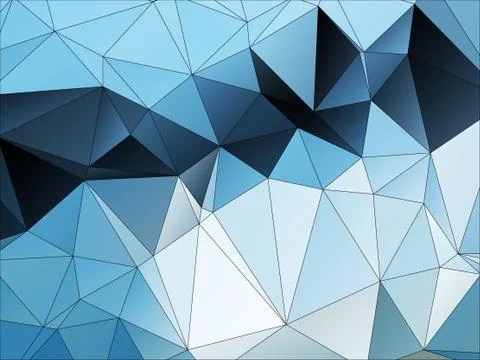 Abstract geometric pattern composed of triangular polygons Stock Illustration