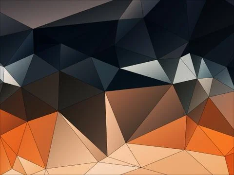Abstract geometric pattern composed of triangular polygons イラスト素材