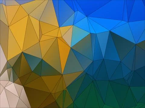 Abstract geometric pattern composed of triangular polygons Stock Illustration