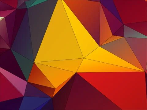 Abstract geometric pattern composed of triangular polygons Stockillustratie