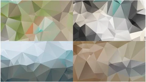 Abstract geometric pattern composed of triangular polygons Stock Illustration