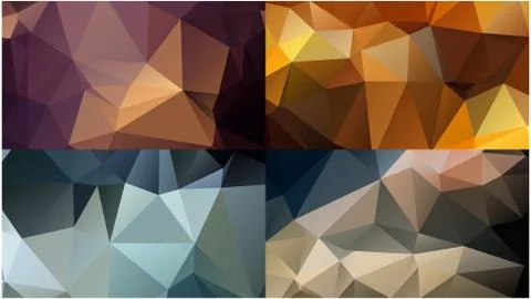 Abstract geometric pattern composed of triangular polygons Stock Illustration