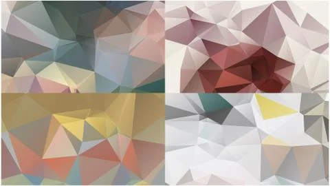 Abstract geometric pattern composed of triangular polygons Stock Illustration
