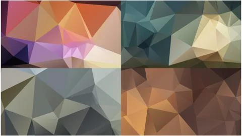 Abstract geometric pattern composed of triangular polygons Stockillustratie