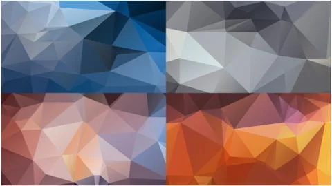 Abstract geometric pattern composed of triangular polygons イラスト素材