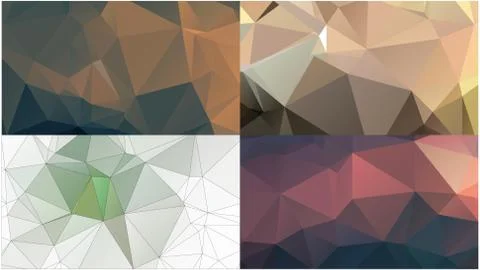 Abstract geometric pattern composed of triangular polygons イラスト素材