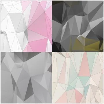 Abstract geometric pattern composed of triangular polygons Stockillustratie