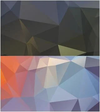 Abstract geometric pattern composed of triangular polygons イラスト素材