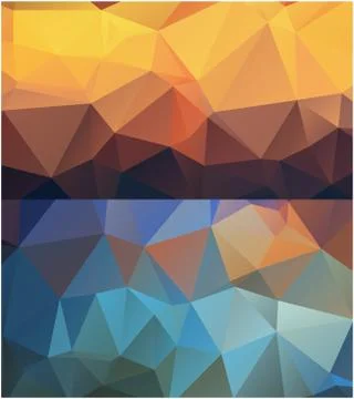 Abstract geometric pattern composed of triangular polygons Stockillustratie
