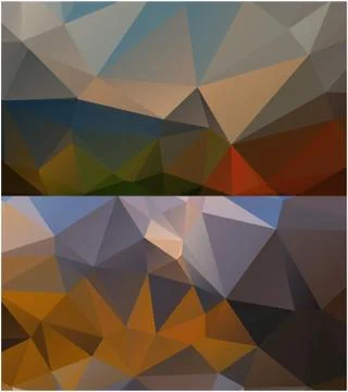 Abstract geometric pattern composed of triangular polygons Stock Illustration