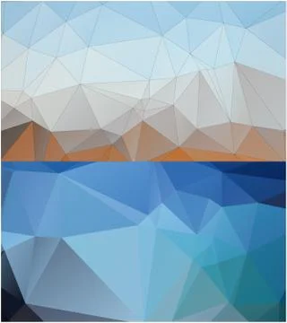 Abstract geometric pattern composed of triangular polygons Stock Illustration