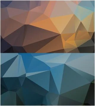 Abstract geometric pattern composed of triangular polygons Stockillustratie
