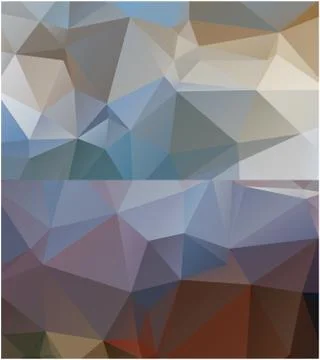 Abstract geometric pattern composed of triangular polygons Stock Illustration