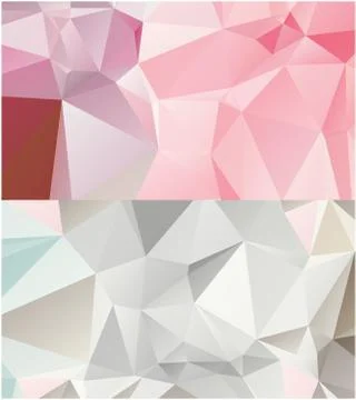 Abstract geometric pattern composed of triangular polygons Stock Illustration