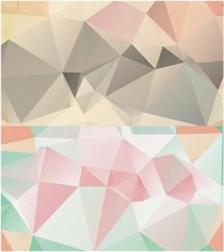 Abstract geometric pattern composed of triangular polygons Stock Illustration