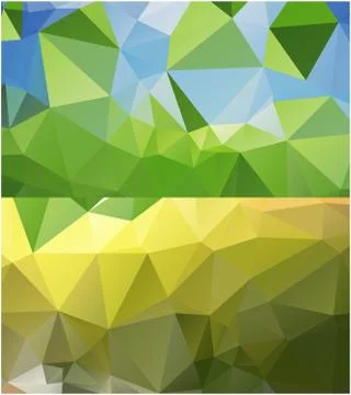 Abstract geometric pattern composed of triangular polygons Stock Illustration