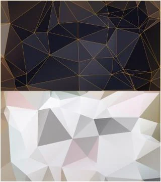 Abstract geometric pattern composed of triangular polygons Stock Illustration