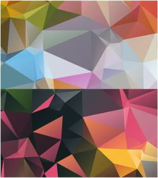 Abstract geometric pattern composed of triangular polygons イラスト素材