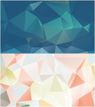 Abstract geometric pattern composed of triangular polygons Stock Illustration