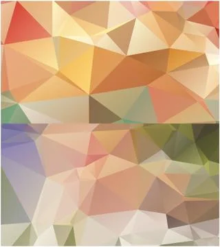 Abstract geometric pattern composed of triangular polygons イラスト素材