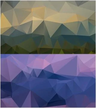 Abstract geometric pattern composed of triangular polygons Stock Illustration