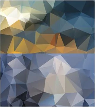 Abstract geometric pattern composed of triangular polygons 库存插图