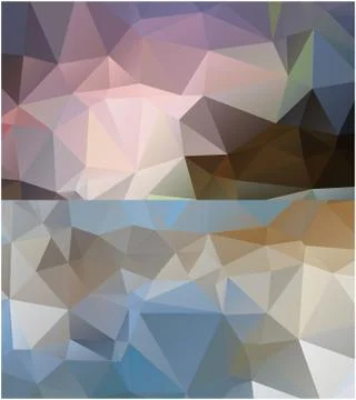 Abstract geometric pattern composed of triangular polygons 스톡 일러스트