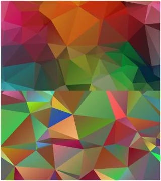 Abstract geometric pattern composed of triangular polygons Stockillustratie