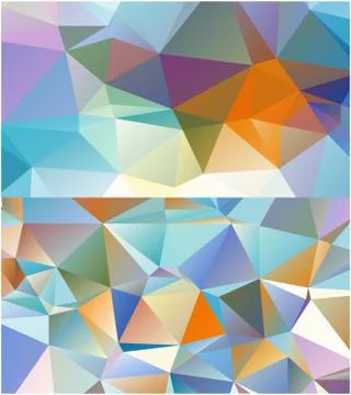 Abstract geometric pattern composed of triangular polygons イラスト素材