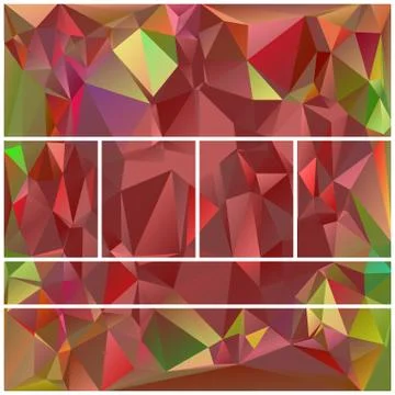 Abstract geometric pattern composed of triangular polygons Stock Illustration