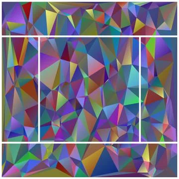 Abstract geometric pattern composed of triangular polygons イラスト素材