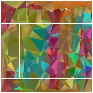 Abstract geometric pattern composed of triangular polygons イラスト素材