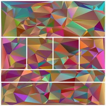 Abstract geometric pattern composed of triangular polygons Illustrazione stock